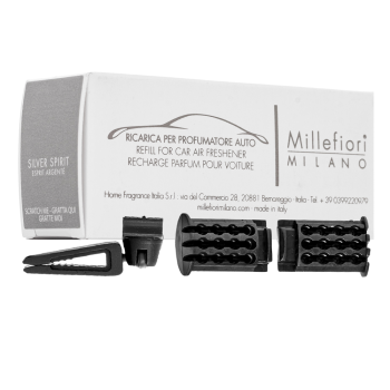 Millefiori Milano Icon Car Air Freshener Silver Spirit