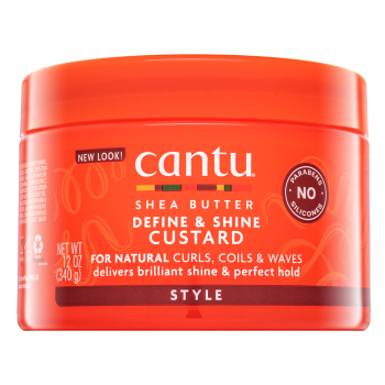 Cantu Shea Butter Define & Shine Custard Stylingcreme Für den Glanz lockiger und krauser Haare 340 g