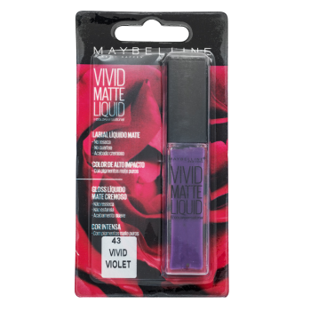 Maybelline Vivid Matte Liquid Lipstick barra labial líquida Efecto mate 43 Vivid Violet