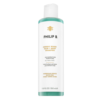 PHILIP B Nordic Wood Hair + Body Shampoo shampoo en douchegel 2in1 met Voedende Werking 350 ml