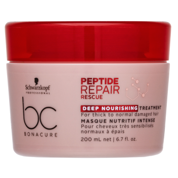 Schwarzkopf Professional BC Bonacure Peptide Repair Rescue Deep Nourishing Treatment maszk sérült hajra 200 ml