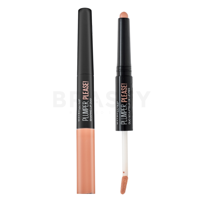 Maybelline Plumper, Please! Shaping Lip Duo color y brillo bifásicos para labios de larga duración Tease, Tease 5 ml
