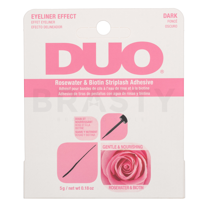 Ardell DUO Rosewater & Biotin Striplash Adhesive pegamento para pestañas postizas Dark 5 g