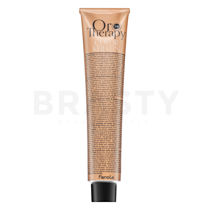 Fanola Oro Therapy Color Keratin Oro Puro profesionální permanentní barva na vlasy Silver 100 ml