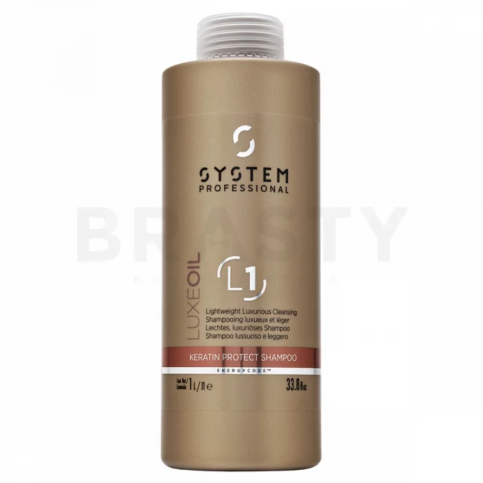 System Professional LuxeOil Keratin Protect Shampoo shampoo voor beschadigd haar 1000 ml