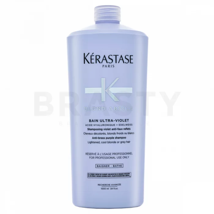 Kérastase Blond Absolu Bain Ultra-Violet Voedende Shampoo voor platinablond en grijs haar 1000 ml