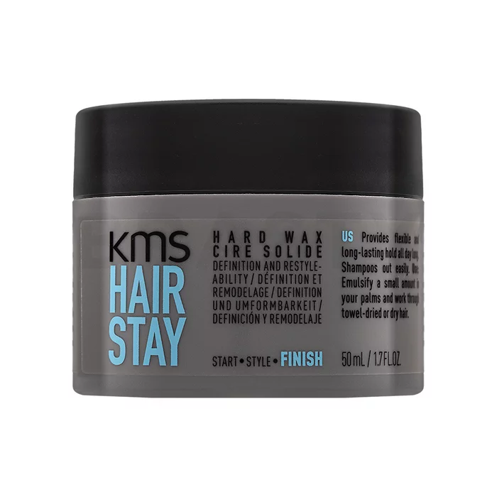 KMS Hair Stay Hard Wax Cera para dar forma al cabello Para un efecto mate 50 ml