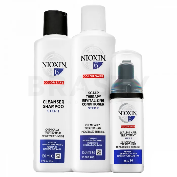 Nioxin System 6 Trial Kit készlet kémiailag kezelt hajra 150 ml + 150 ml + 40 ml