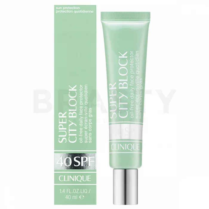 Clinique Super City Block Oil-Free Daily Face Protector SPF40 krem ochronny zapewnia ochronę przed promieniowaniem słonecznym 40 ml