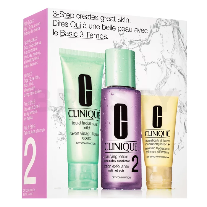 Clinique 3-Step Creates Great Skin Introduction Set Dry/Combination Kit para piel normal / mixta 50 ml + 100 ml + 30 ml