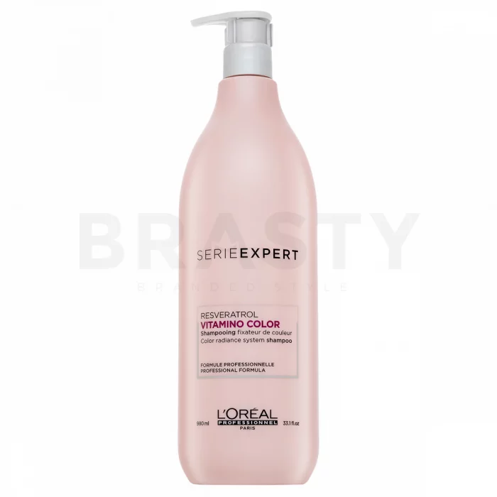 L´Oréal Professionnel Série Expert Vitamino Color Resveratrol Shampoo укрепващ шампоан За блясък и защита на боядисаната коса 980 ml