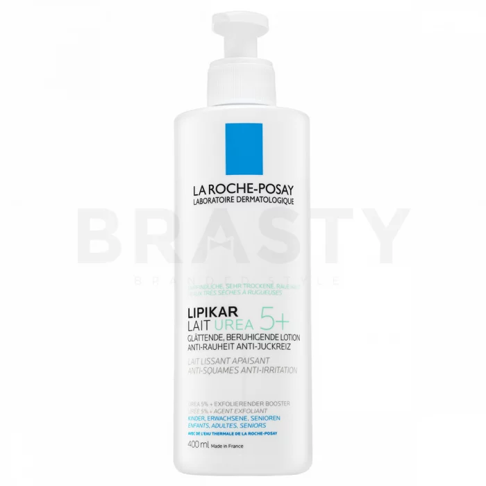 La Roche-Posay Lipikar Lait Urea 5+ Smoothing Soothing Lotion hidratáló testápoló száraz arcbőrre 400 ml