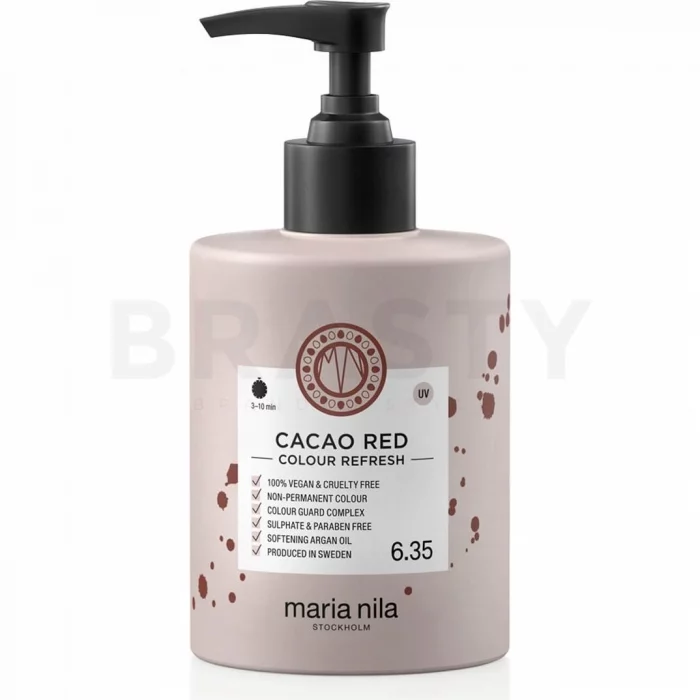 Maria Nila Colour Refresh vyživující maska s barevnými pigmenty pro hnědé odstíny Cacao Red 300 ml