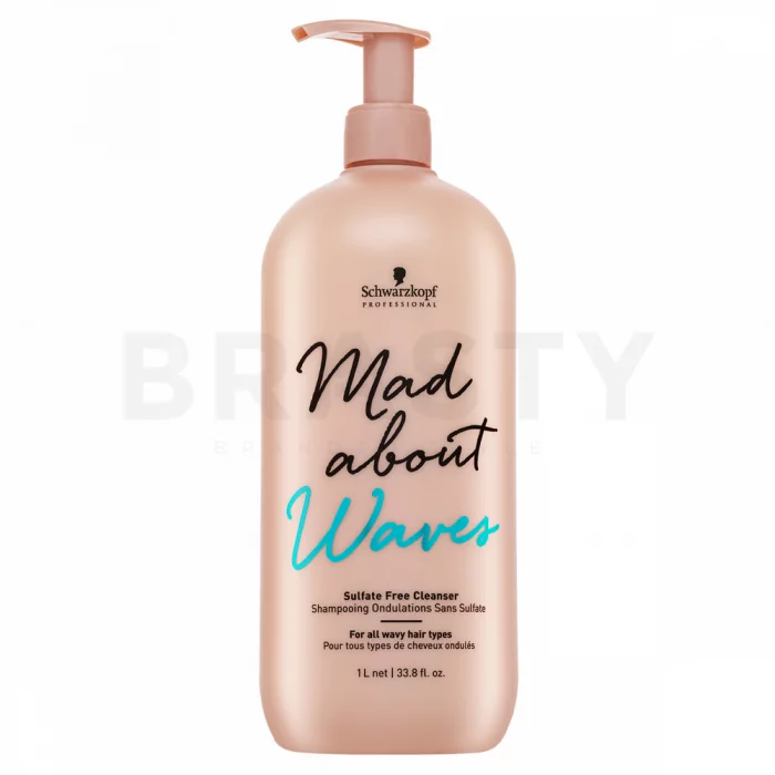 Schwarzkopf Professional Mad About Waves Sulfate-Free Cleanser bezsulfátový šampón pre vlnité a kučeravé vlasy 1000 ml