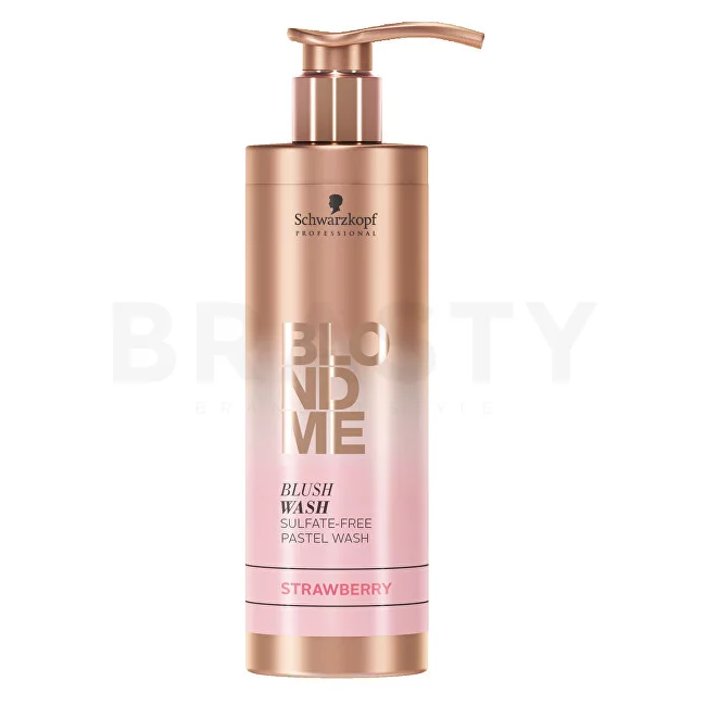 Schwarzkopf Professional BlondMe Blush Wash Strawberry farebný šampon pre svetlé vlasy 250 ml