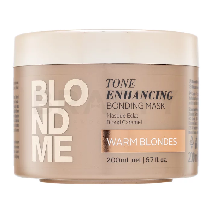 Schwarzkopf Professional BlondMe Tone Enhancing Bonding Mask Warm Blondes Mascarilla capilar nutritiva Para el renacimiento de tonos cálidos de cabello rubio 200 ml