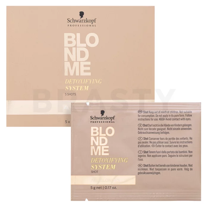 Schwarzkopf Professional BlondMe Detoxifying System 5 Shots All Blondes přípravek k masce pro oživení barvy 5 x 5 g