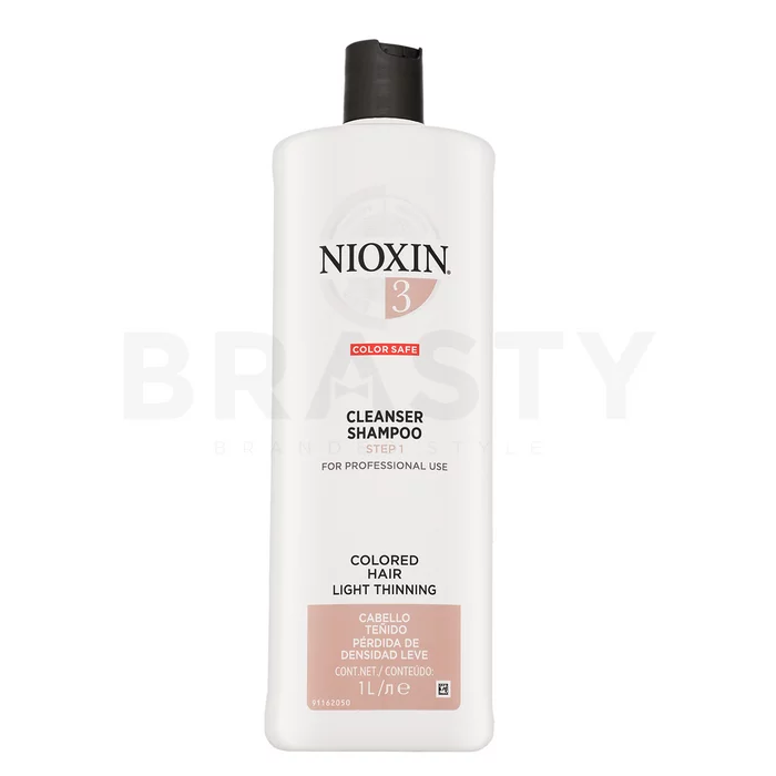 Nioxin System 3 Cleanser Shampoo szampon oczyszczający do włosów farbowanych i delikatnych 1000 ml