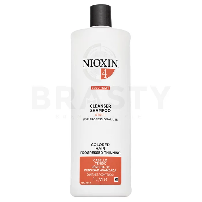 Nioxin System 4 Cleanser Shampoo tápláló sampon vékony szálú festett hajra 1000 ml