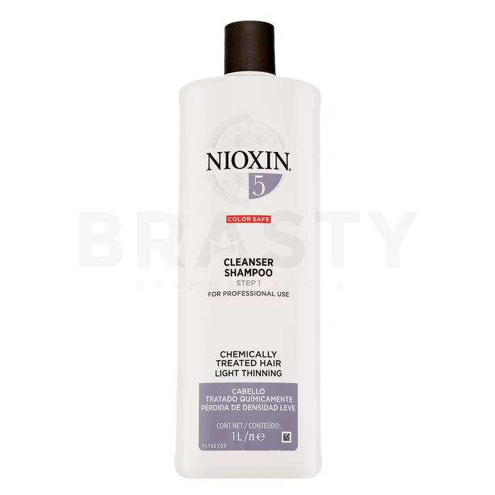 Nioxin System 5 Cleanser Shampoo tisztító sampon kémiailag kezelt hajra 1000 ml
