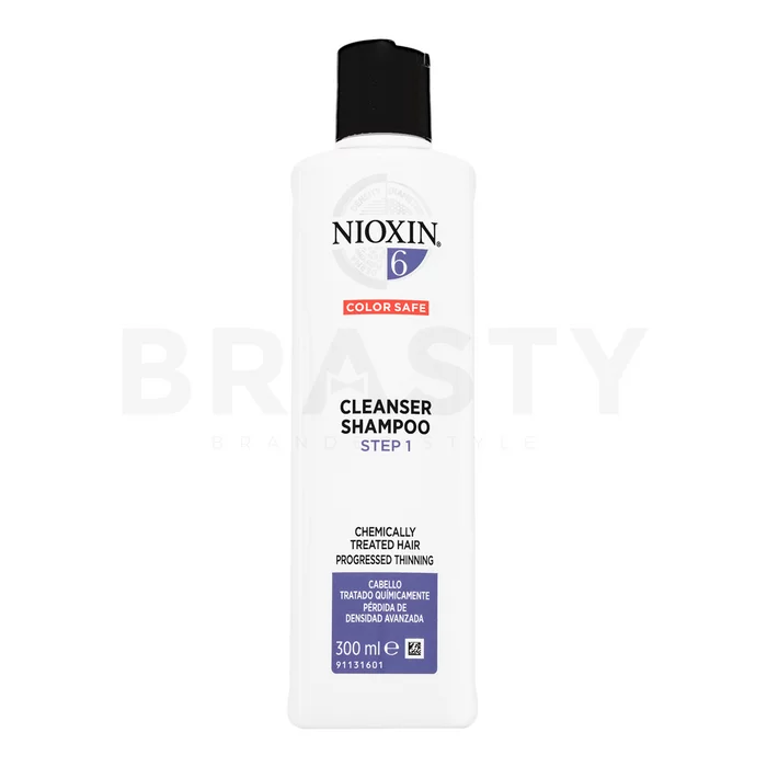 Nioxin System 6 Cleanser Shampoo tisztító sampon kémiailag kezelt hajra 300 ml