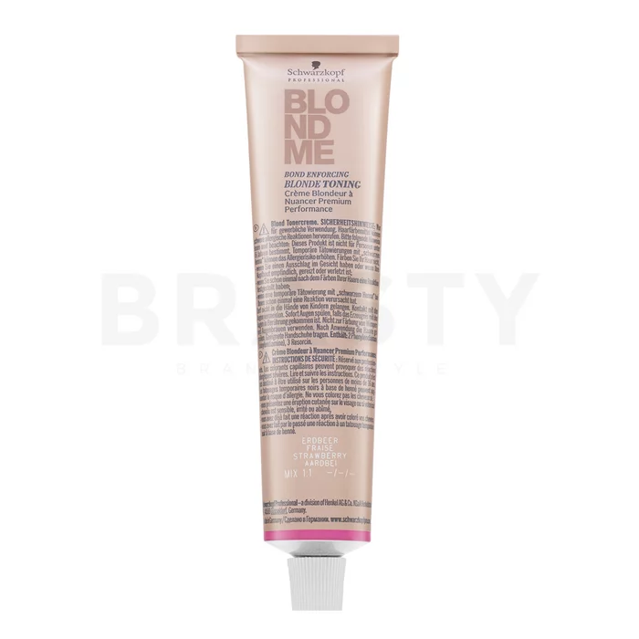 Schwarzkopf Professional BlondMe Blonde Toning tónovací farebný krém pre blond vlasy Strawberry 60 ml