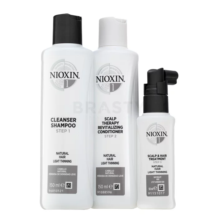 Nioxin System 1 Trial Kit set per capelli sottili 150 ml + 150 ml + 50 ml