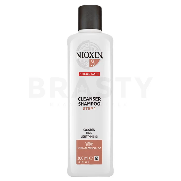 Nioxin System 3 Cleanser Shampoo szampon oczyszczający do włosów farbowanych i delikatnych 300 ml