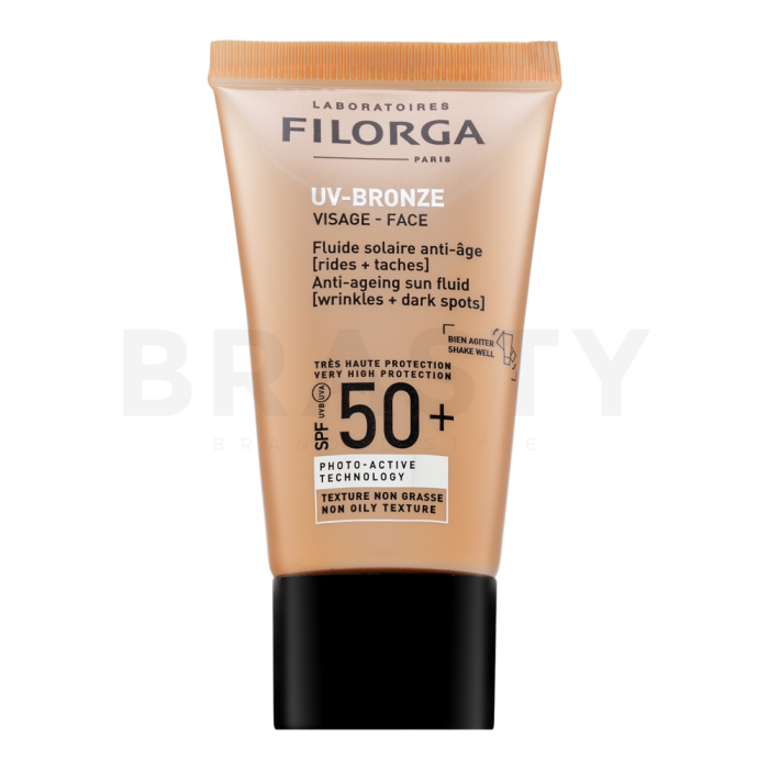 Filorga UV-Bronze Face Anti-Ageing Sun Fluid SPF50+ hidratáló és védő fluid pigmentfoltok ellen 40 ml