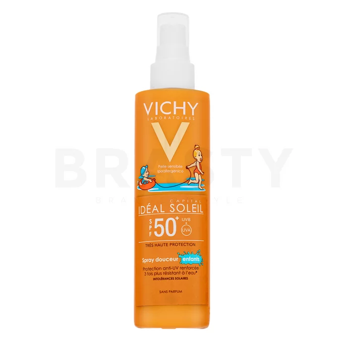 Vichy Idéal Soleil SPF50 Protection Anti-UV renforcée mléko na opalování ve spreji pro děti 200 ml