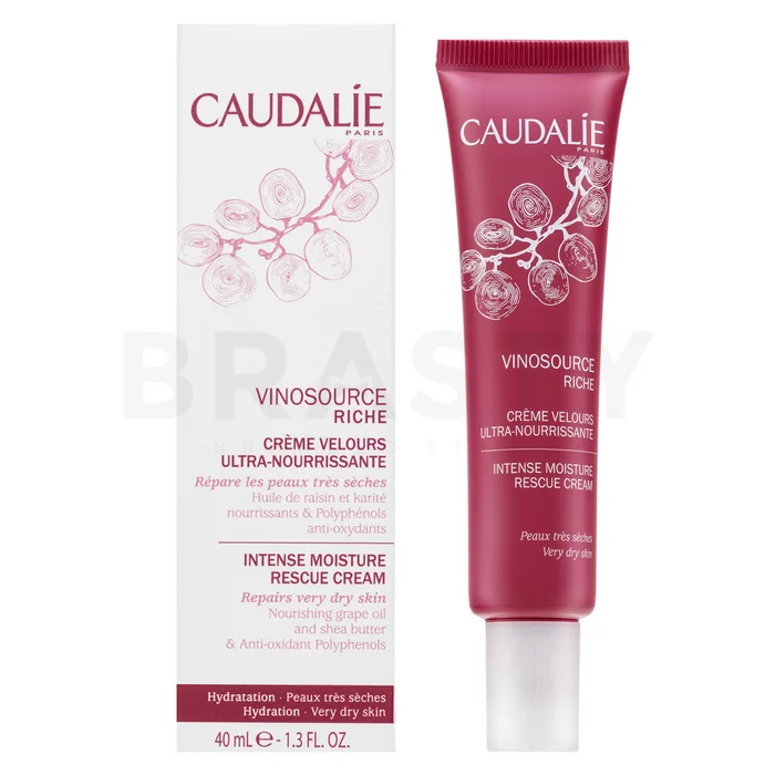 Caudalie Vinosource Intense Moisture Rescue Cream ser cu hidratare intensivă pentru piele uscată 40 ml