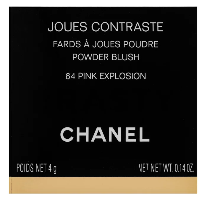 Chanel Joues Contraste Powder Blush púderes arcpír az egységes és világosabb arcbőrre 64 Pink Explosion 4 g