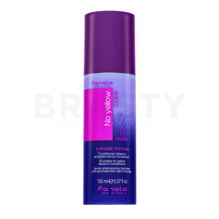 Fanola No Yellow Bi-Phase Conditioner spoelvrije conditioner voor platinablond en grijs haar 150 ml