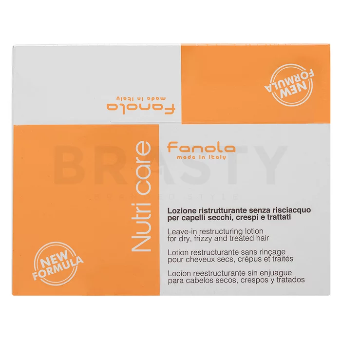 Fanola Nutri Care Leave-in Restructuring Lotion nega brez izpiranja za suhe in poškodovane lase 12 x 10 ml