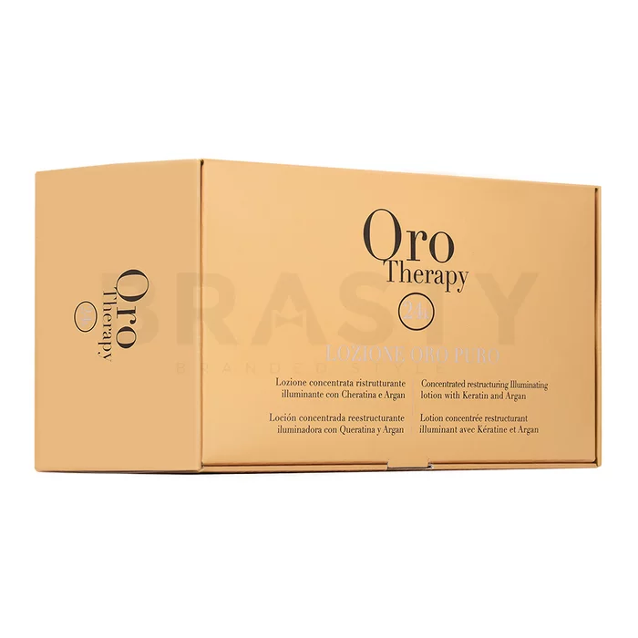 Fanola Oro Therapy Oro Puro Restructuring Lotion zdravljenje las za suhe in poškodovane lase 12 x 10 ml