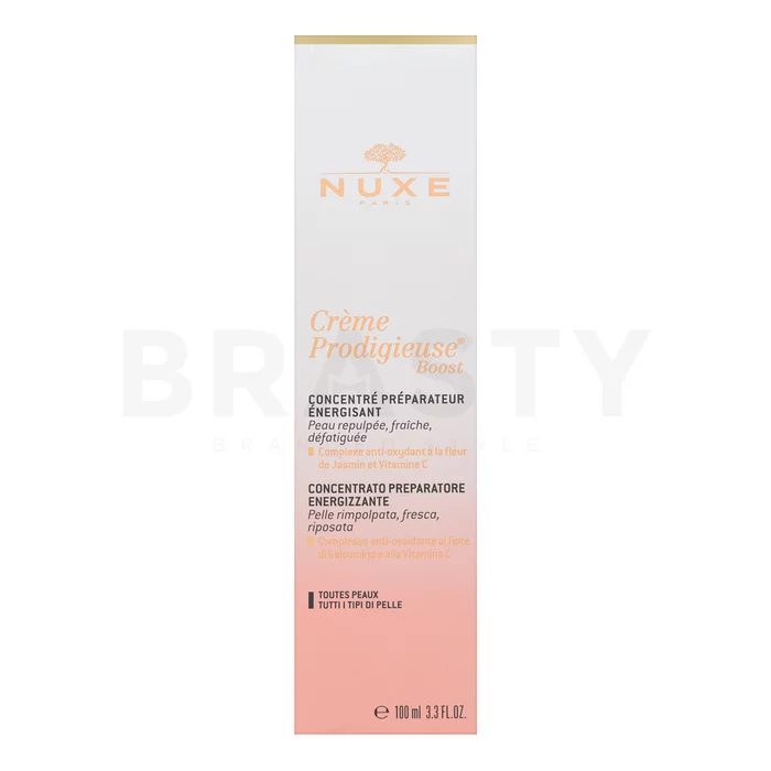 Nuxe Creme Prodigieuse Boost Energising Priming Concentrate energizáló fluid az egységes és világosabb arcbőrre 100 ml