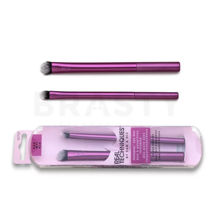 Real Techniques Instapop Eye Brush Duo 2 pcs pensulă pentru aplicarea fardului de ochi