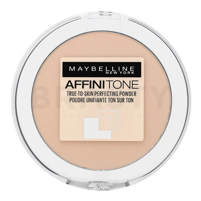 Maybelline Affinitone True-to-Skin Perfecting Powder prašek 03 Light Sand Beige 9 g