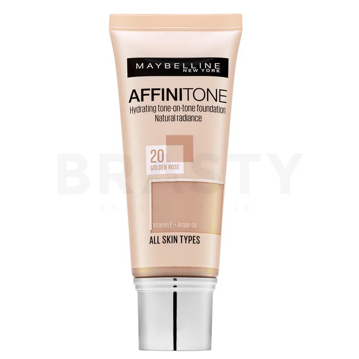 Maybelline Affinitone Hydrating tone-on-tone Foundation tekutý make-up s hydratačním účinkem 20 Golden Rose 30 ml