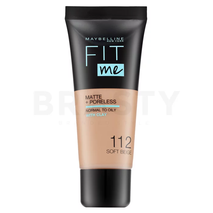 Maybelline Fit Me! Foundation Matte + Poreless tekući make-up s matirajućim učinkom 112 Soft Beige 30 ml