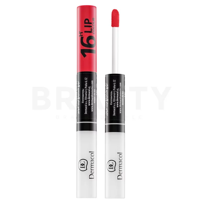 Dermacol 16H Lip Colour dlhotrvajúca dvojfázová farba a lesk na pery No. 03 7,1 ml