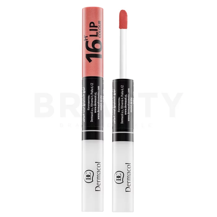 Dermacol 16H Lip Colour dlhotrvajúca dvojfázová farba a lesk na pery No. 05 7,1 ml