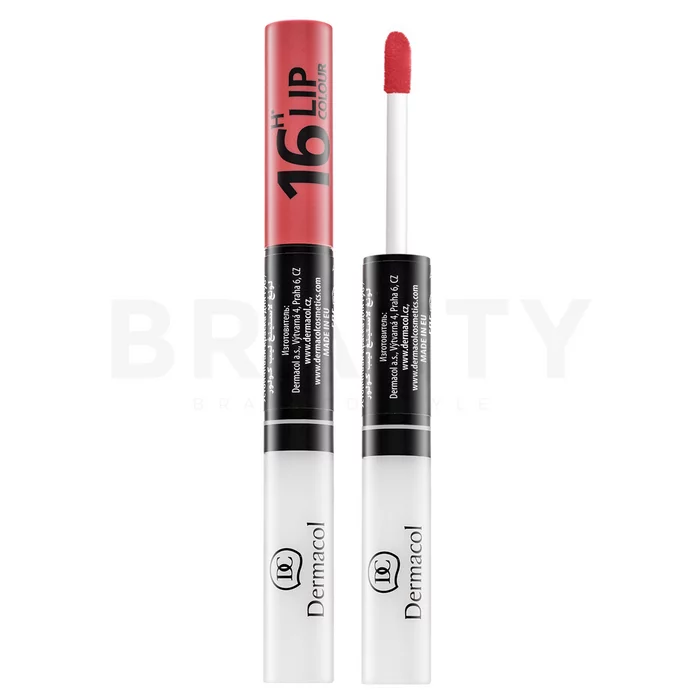 Dermacol 16H Lip Colour dlhotrvajúca dvojfázová farba a lesk na pery No. 06 7,1 ml