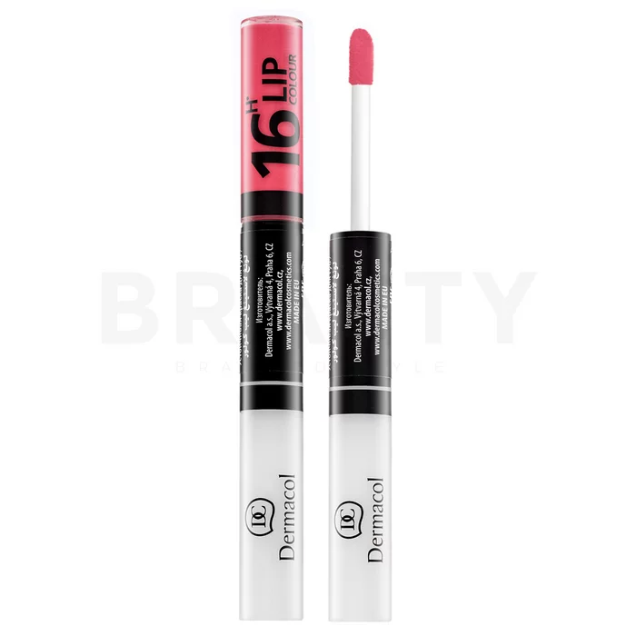 Dermacol 16H Lip Colour dlhotrvajúca dvojfázová farba a lesk na pery No. 17 7,1 ml