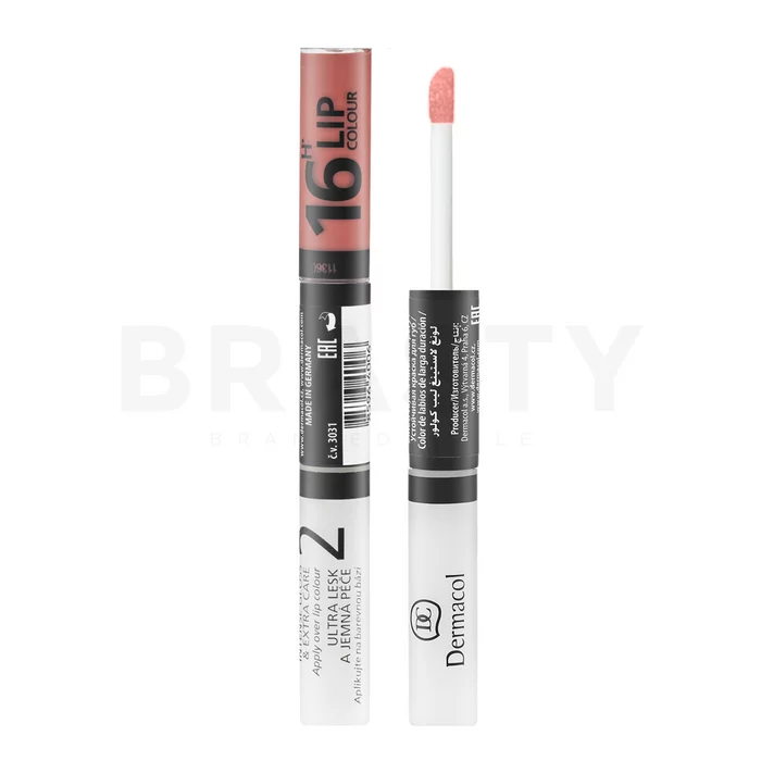 Dermacol 16H Lip Colour dlhotrvajúca dvojfázová farba a lesk na pery No. 23 7,1 ml
