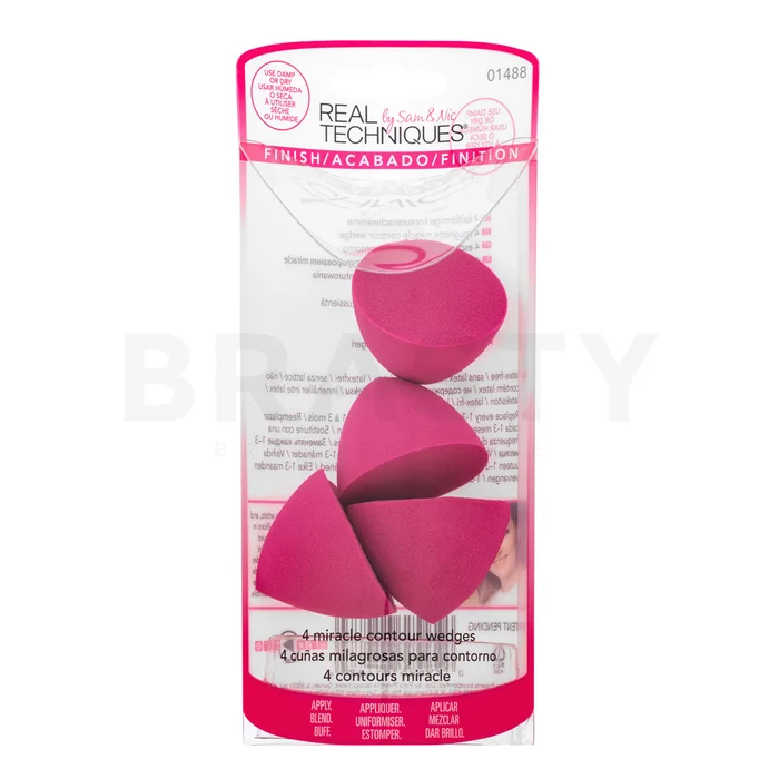 Real Techniques Miracle Contour Wedges 4 pcs hubka na make-up