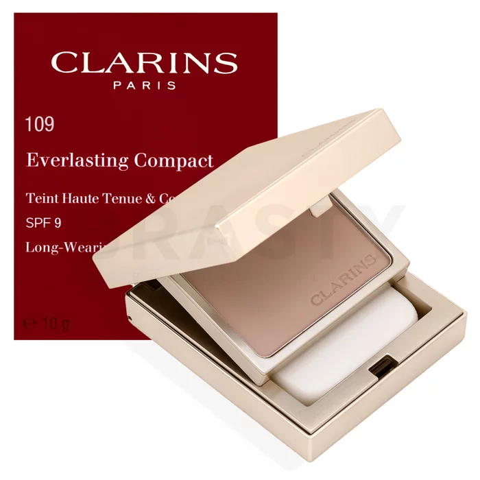 Clarins Everlasting Compact Foundation ličila v prahu 109 Wheat 10 g