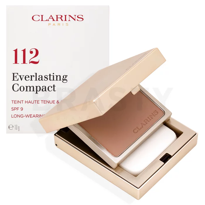 Clarins Everlasting Compact Foundation ličila v prahu 112 Amber 10 g
