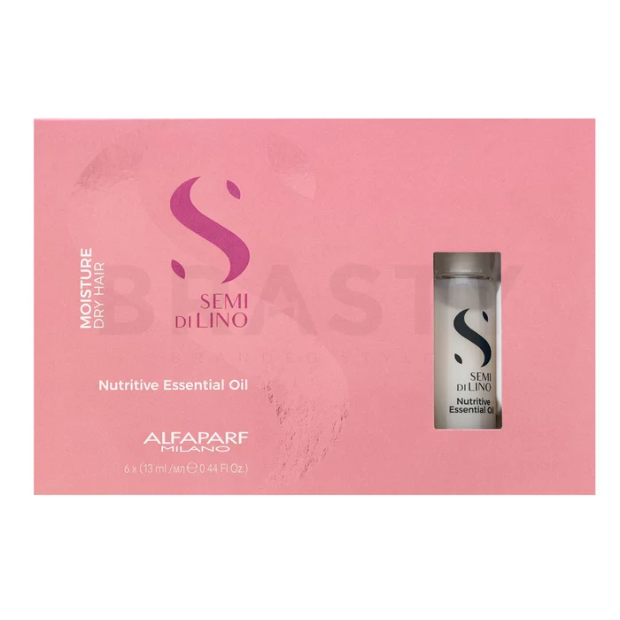 Alfaparf Milano Semi Di Lino Moisture Nutritive Essential Oil Aceite Para cabello extra seco y dañado 6 x 13 ml