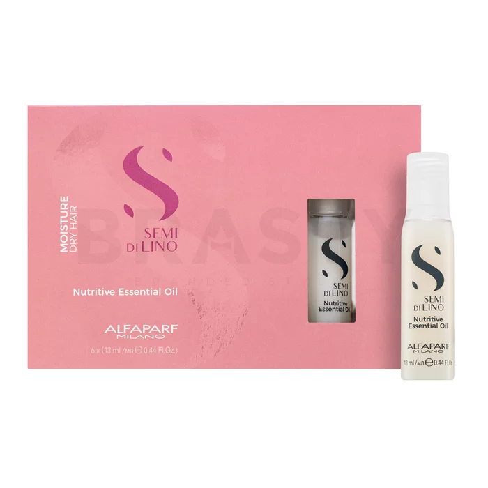 Alfaparf Milano Semi Di Lino Moisture Nutritive Essential Oil Aceite Para cabello extra seco y dañado 6 x 13 ml